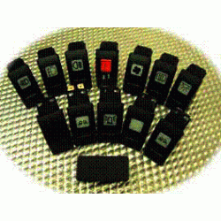 SET VAN 6 TUIMELSCHAKELAARS VOOR RADIOCONSOLE RC005 MET DECALS