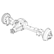Rear Axle Assembly (90 Wheelbase, With Land Rover Type Axle, With Rear Drum Brakes)