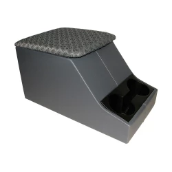 CUBBY-BOX MET BEKERHOUDERS DEKSEL TECHNO BODY GRIJS VINYL